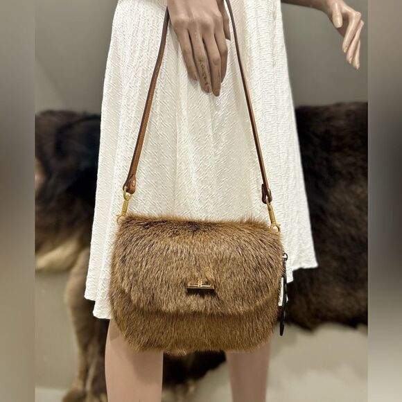Handmade Natural Hair On Goat-hide Shoulder Bag, Goatskin Crossbody & Free Gift - Picture 4 of 16